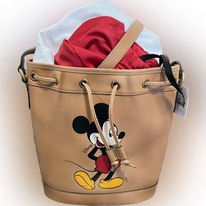 Brand New Ladies Disney Mickey Print Bucket Bag
